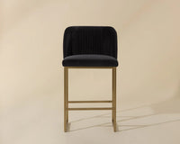 Nevin Shadow Grey & Antique Brass Counter Stool
