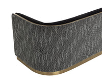Larron 95.75" Black & Brushed Gold Sofa