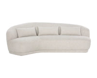 Soraya 99" Dove Cream Curved Sofa