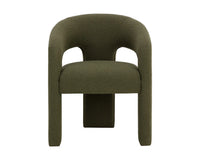 Isidore Olive Upholstered Open Back Dining Chair