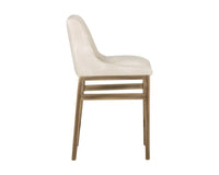 Halden Cream Faux Leather & Rustic Bronze Counter Stool