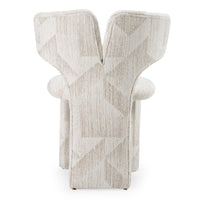 Ivy Modern Beige Pattern Fabric Dining Chair (Set of 2)