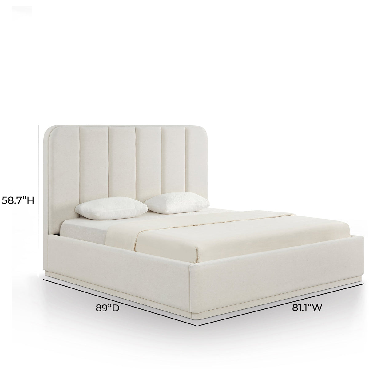Penelope Cream Chenille Bed (2 Sizes Available)