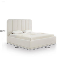 Penelope Cream Chenille Bed (2 Sizes Available)
