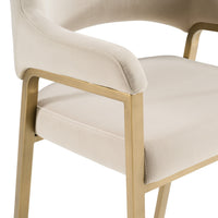 Alice Modern Beige & Gold Counter Stool