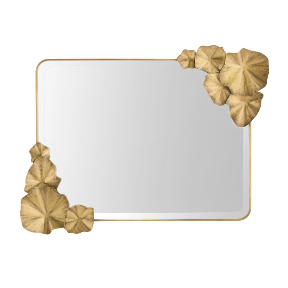 Ismerie Gold Lily Pad Mirror
