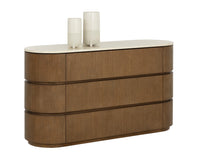 Caldora 59" Oak Veneer & Marble Top Dresser