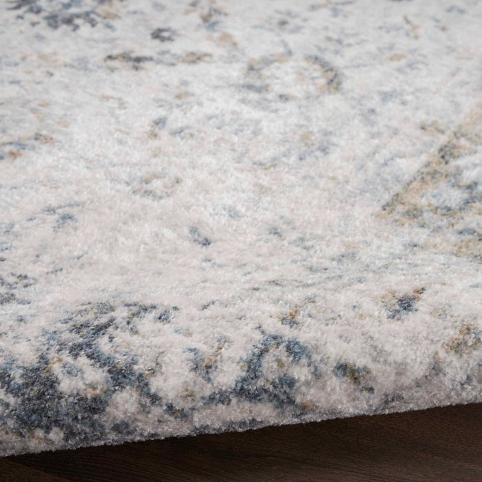 Pheobe Ivory & Blue Washable Area Rug