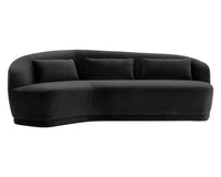 Soraya 99" Shadow Grey Curved Sofa