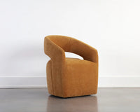 Lloret Amber Upholstered Wheeled Dining Armchair