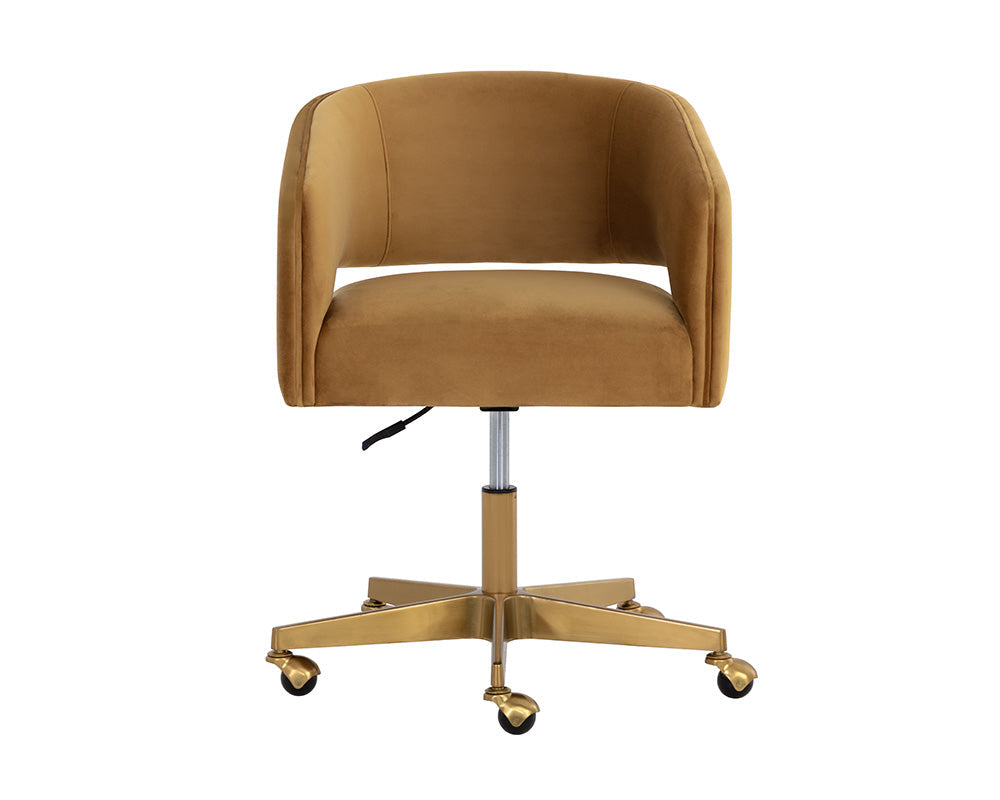 Claren Modern Gold Sky & Gold Desk Chair