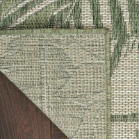 Annaleisa Indoor/Outdoor Green & Ivory Fern Area Rug - Elegance Collection