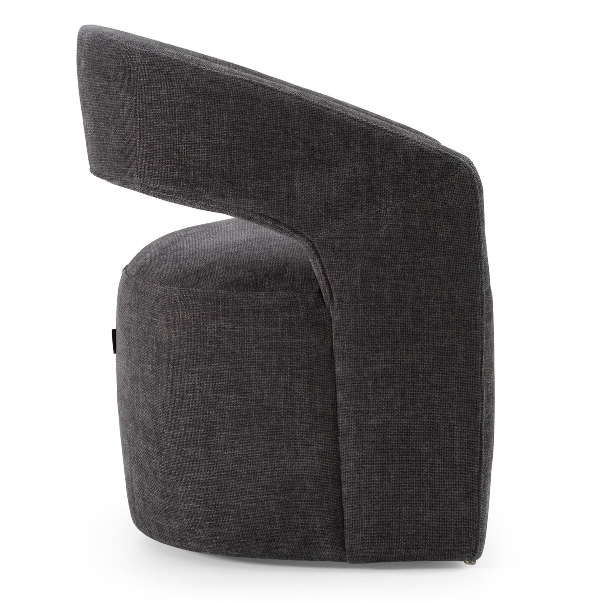 Gastra Modern Dark Grey Fabric Dining Chair