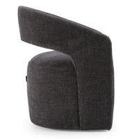 Gastra Modern Dark Grey Fabric Dining Chair