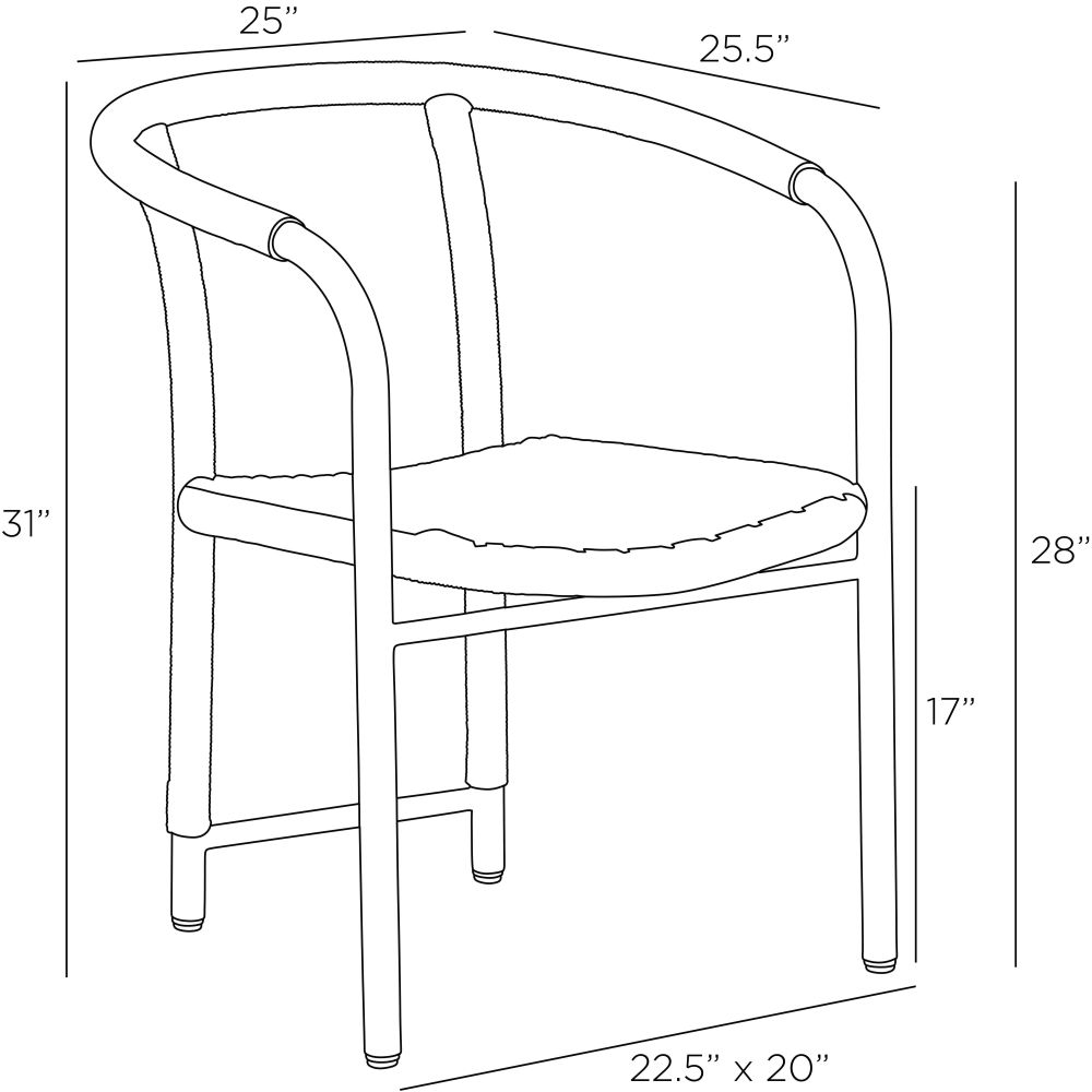 Feller Contemporary Outdoor Dining Chair