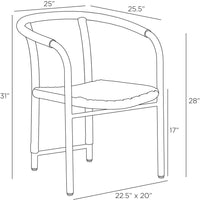 Feller Contemporary Outdoor Dining Chair