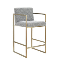 Blair Modern Grey & Gold Counter Stool