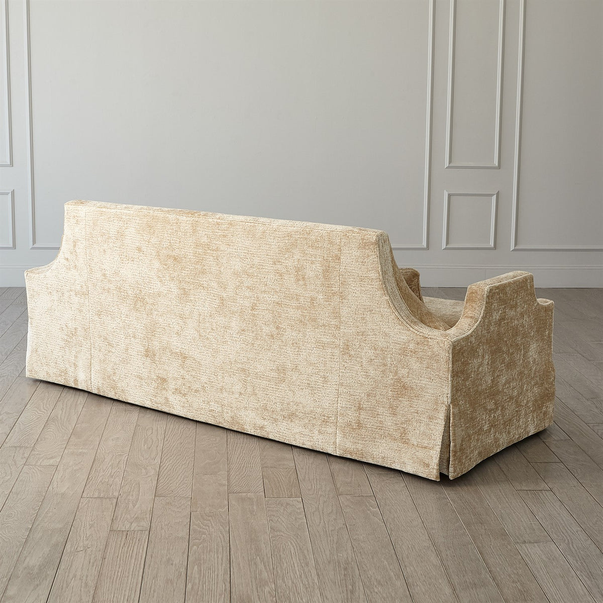 Regal 90" Hazelnut Skirted Sofa