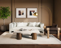 Kira 96" Ivory Performance Fabric Sofa