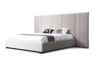 Loupe Modern Grey Velvet Bed