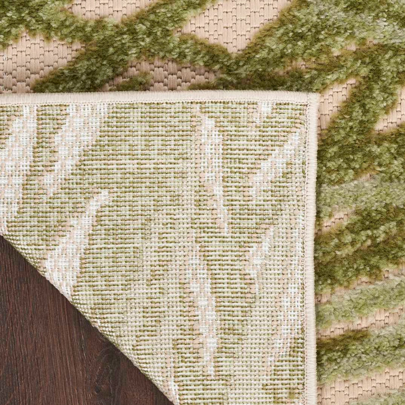 Annitra Indoor/Outdoor Ivory & Green Area Rug - Elegance Collection