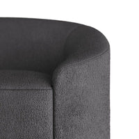 Emilee 108" Sofa Charcoal Sherpa White Oyster