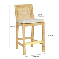 Eden Cream Contract Grade Linen Counter Chair