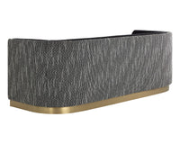 Larron 95.75" Black & Brushed Gold Sofa