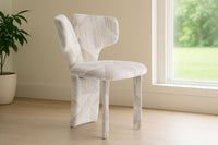 Ivy Modern Beige Pattern Fabric Dining Chair (Set of 2)