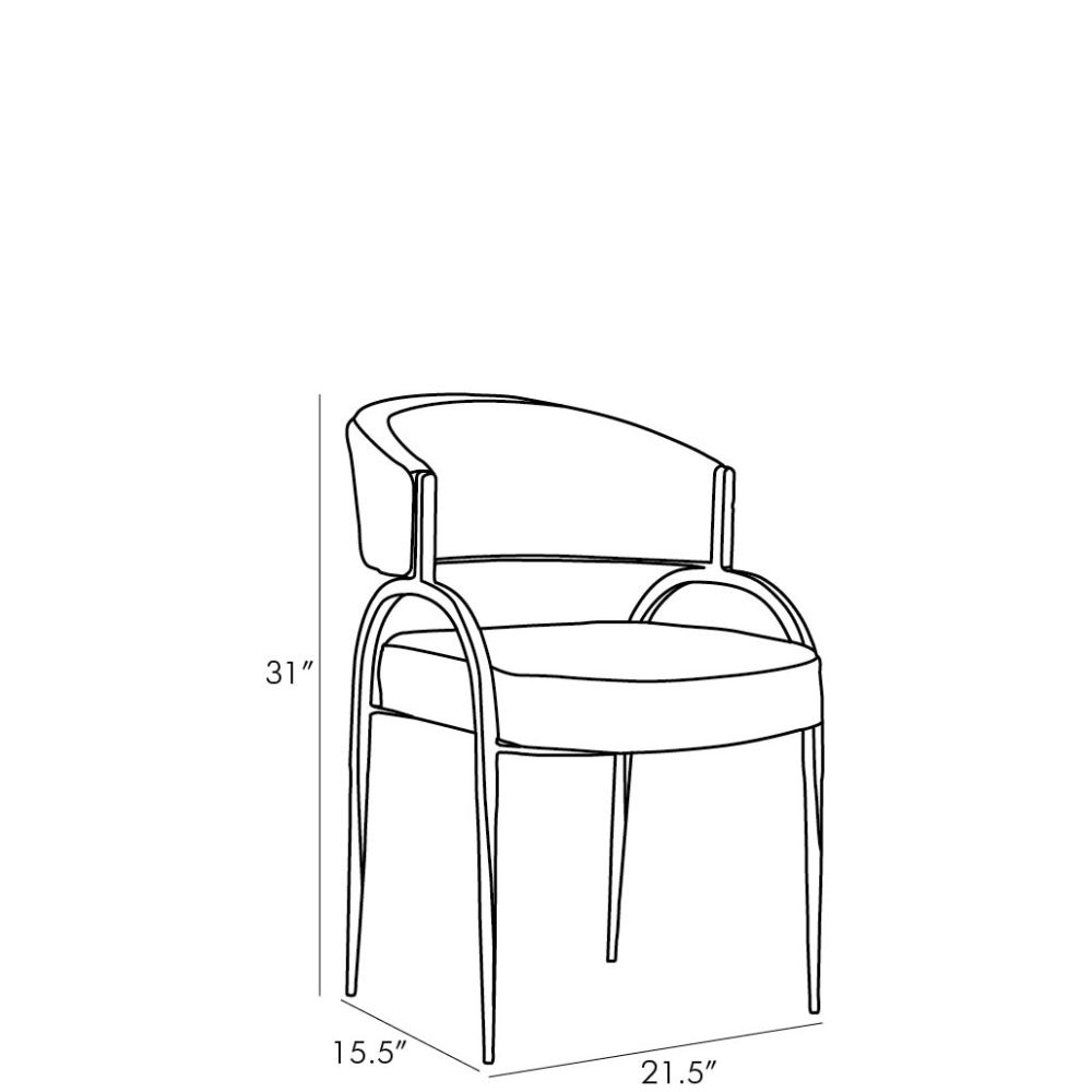 Zelise Natural Linen Dining Chair