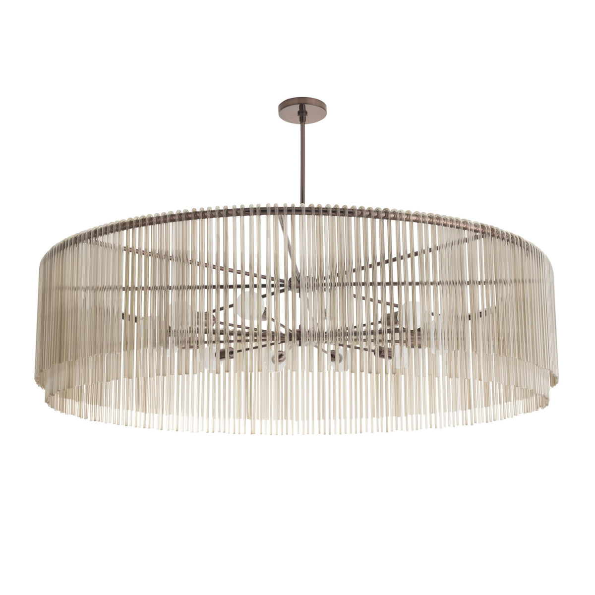 Park 60" Smoke Glass & Brown Nickel Finish Chandelier