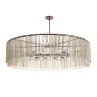 Park 60" Smoke Glass & Brown Nickel Finish Chandelier
