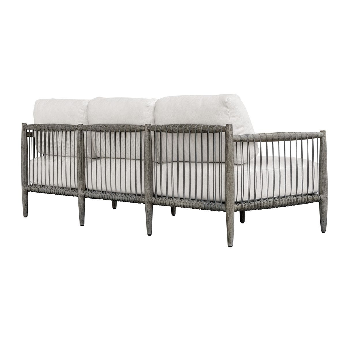 Clara 80" White & Grey Outdoor Sofa