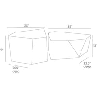 Drover Outdoor Black Coffee Tables (Set of 2)