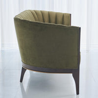 Channel 80" Moss Green Velvet Sofa