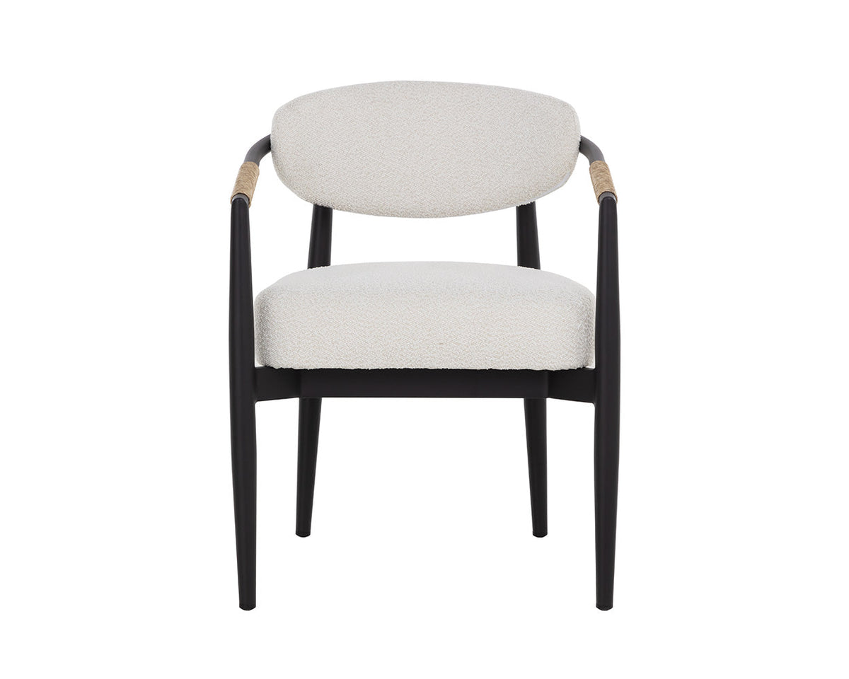 Marita Cream & Black Indoor/Outdoor Armchair