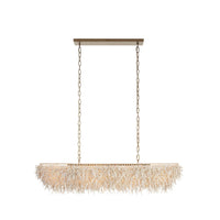 Cabo 57" Ivory Coco Shell Linear Chandelier