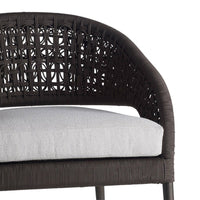 Juri Outdoor Charcoal Brown & Performance Boucle Dining Chair