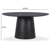 Sammi Round Oak Dining Table (2 Sizes Available 41"-60")