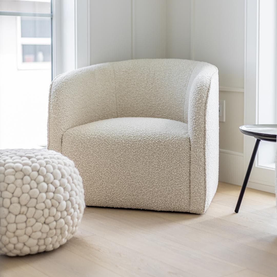 Vinita Cream Boucle Accent Chair