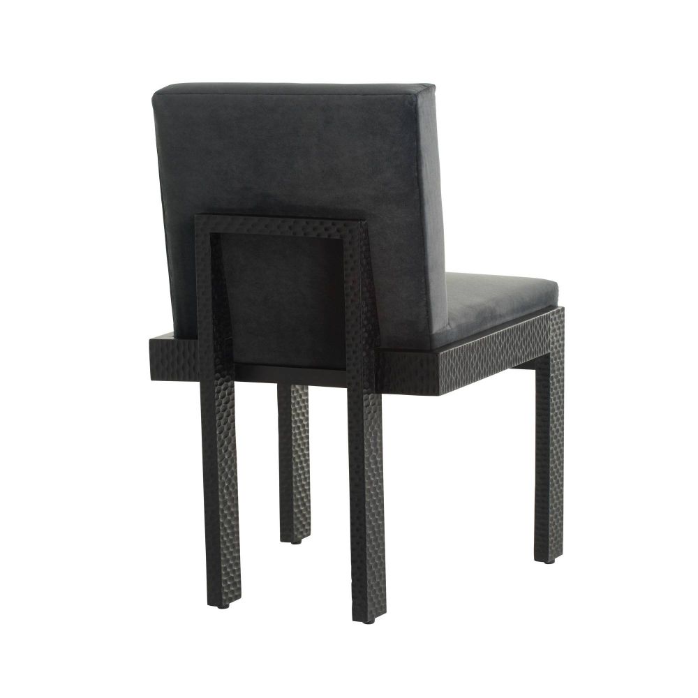 Matilda Midnight Grey Performance Velvet Dining Chair