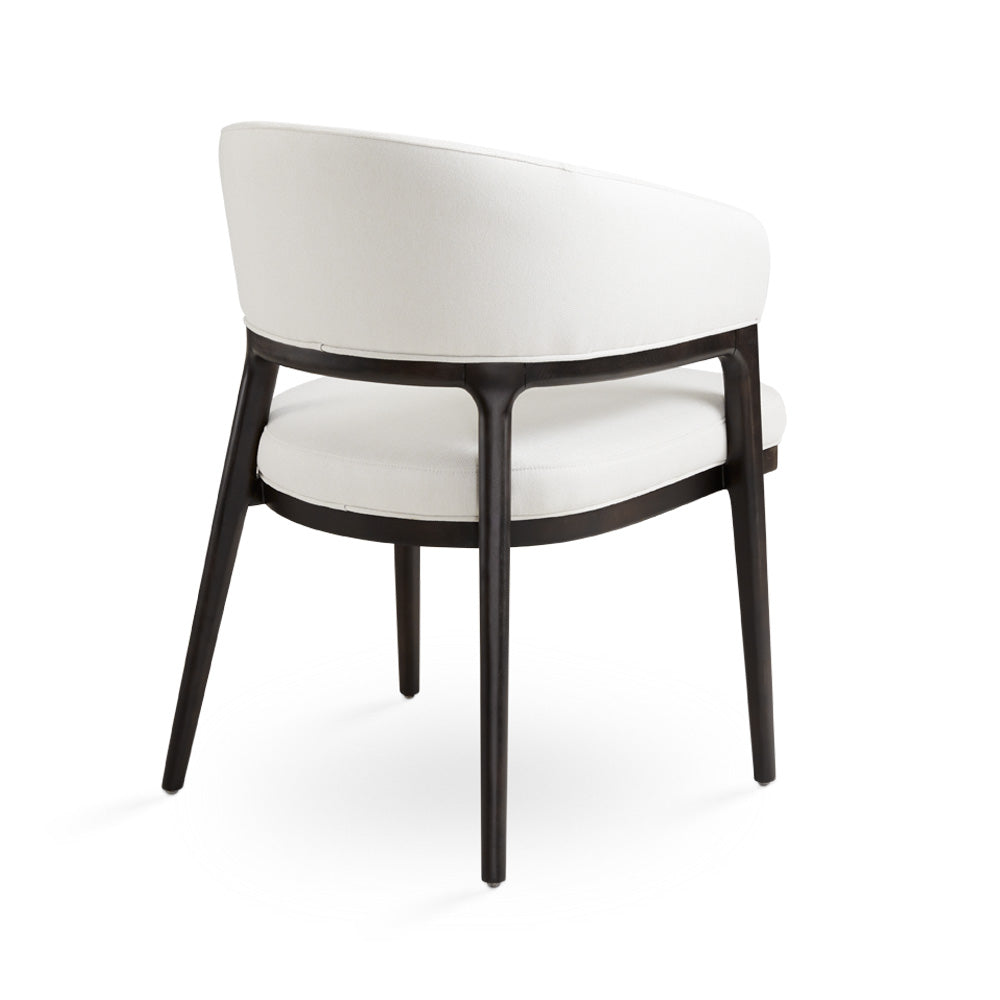 Cosette White Linen Dining Chair