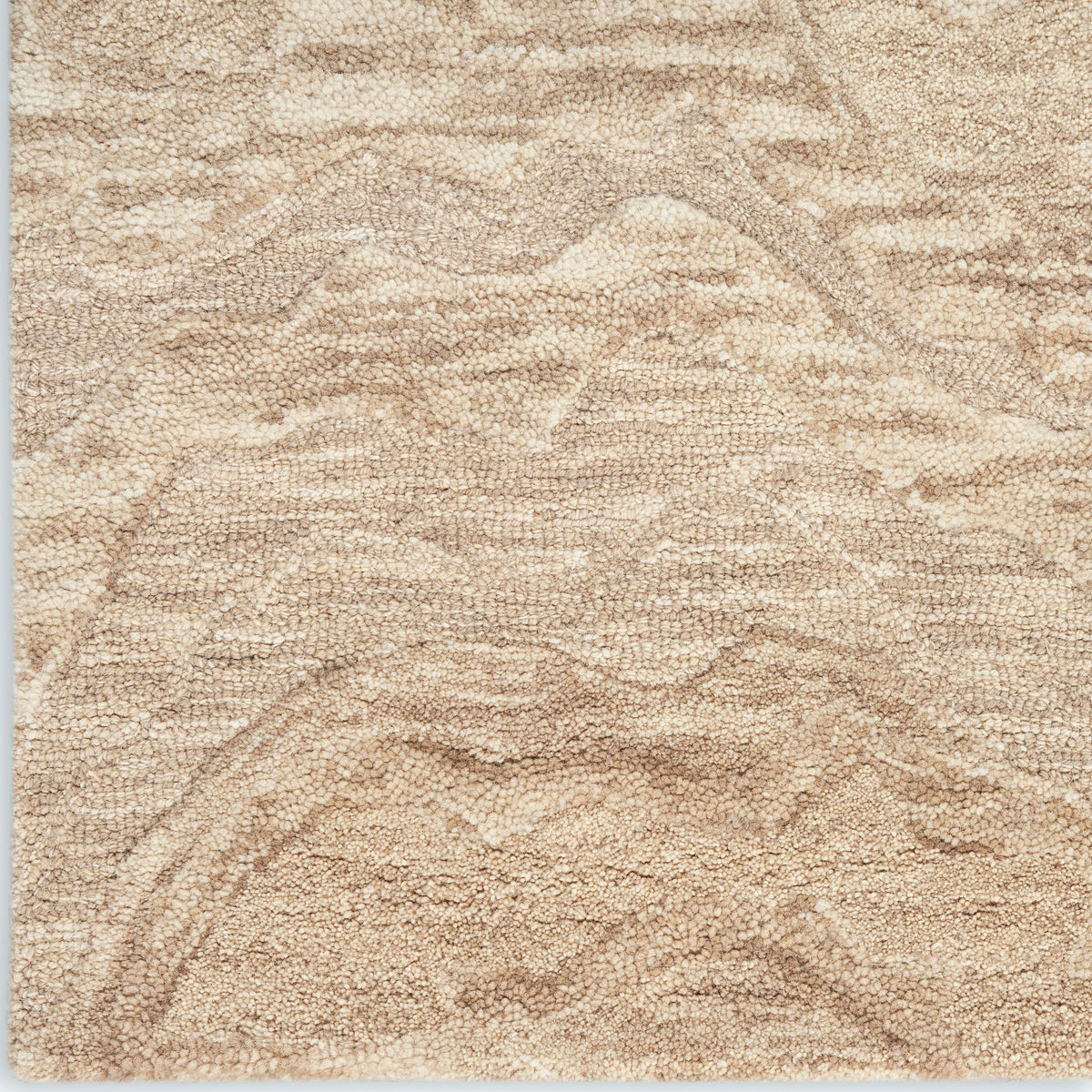 Refined Taupe Wool Area Rug
