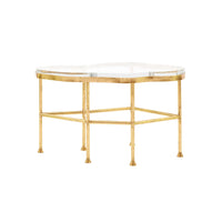 Zene 19" Acrylic & Gold Leaf Coffee Table