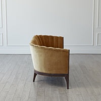 Channel 80" Toast Velvet Back Sofa