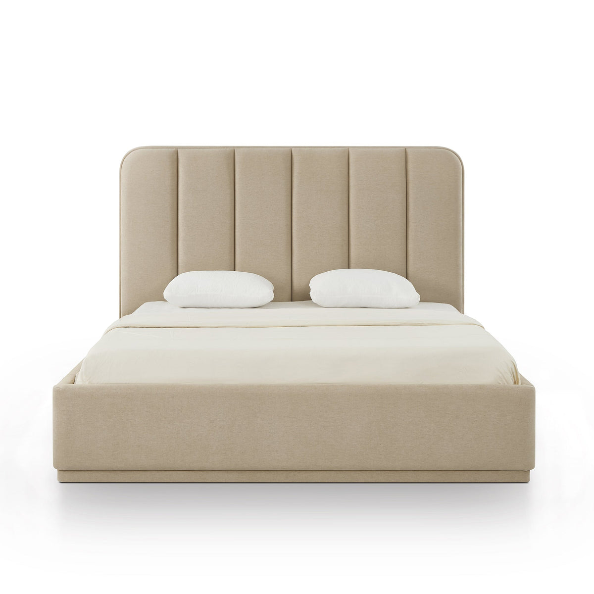 Penelope Tan Chenille Bed (2 Sizes Available)