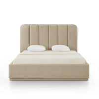 Penelope Tan Chenille Bed (2 Sizes Available)