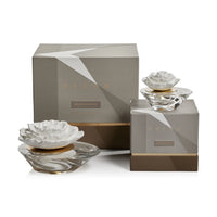 Dream Moroccan Peony Fragrance Porcelain & Crystal Diffuser (Sets of 2 & 4) - 2 Sizes Available