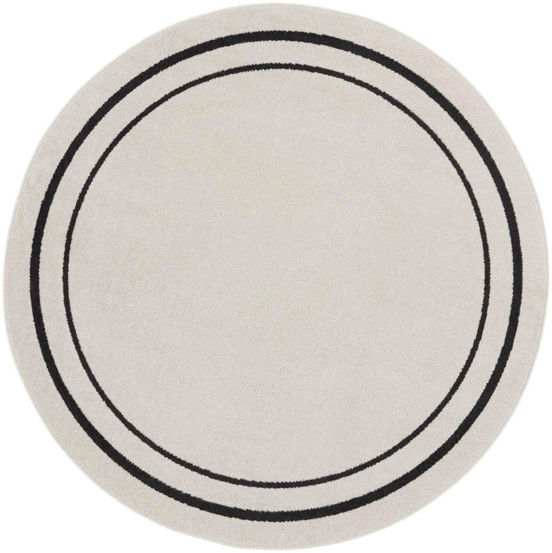 Ainslee Indoor/Outdoor Ivory & Black Area Rug - Elegance Collection