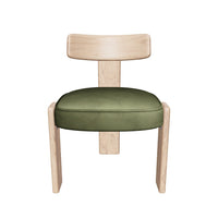 Horton Rustic Oak & Forest Green Dining Chair (Set of 2)